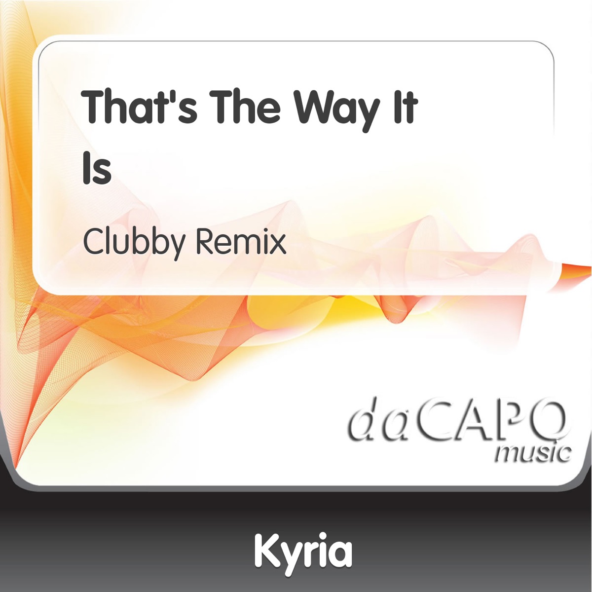 That's the Way It Is - Single cover art