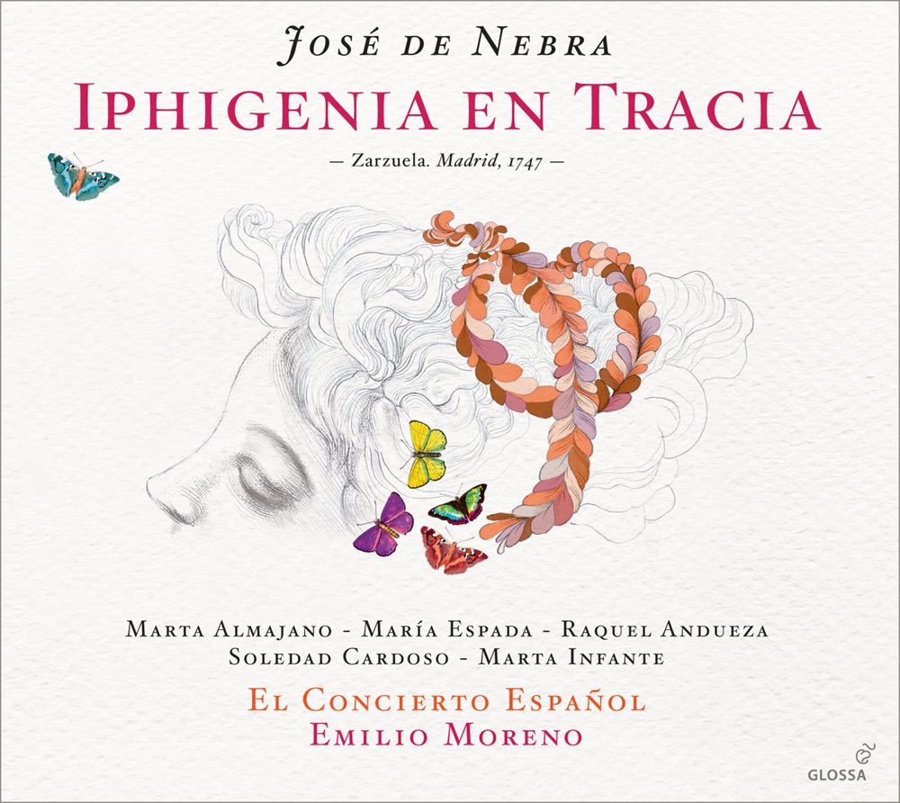 Обложка альбома «Nebra: Para obsequio a la deidad nunca es culto la crueldad y Iphigenia en Tracia» — Soledad Cardoso, María Espada, Emilio Moreno, Raquel Andueza, El Concierto Español, Marta Infante, Carlos Javier Mendez Suarez & Marta Almajano
