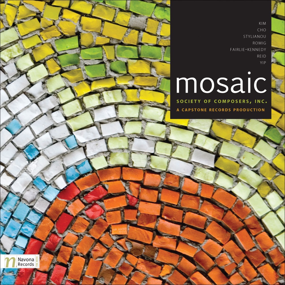 Обложка альбома «Mosaic» — Cécile Daroux, Julien Hervé, Saskia Lethiec, Romain Garioud, Frédéric Lagarde, Eun Mi Lee, Seon Hwa Song, Bodil Rørbech, Carlton Vickers, Ashlee Mack, Giselle Hillyer, Roger McVey, Matt Davich, Jimmy Boland, Brian Horner, Don Aliquo, Robby Shankle, Christina Webster, Mauricio Salguero, Luke Fitzpatrick, Ben Gitter, Marja Kerney, Steve Schob, Beth Davis & Lee Hartman