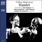 John Gielgud's Hamlet - William Shakespeare Cover Art