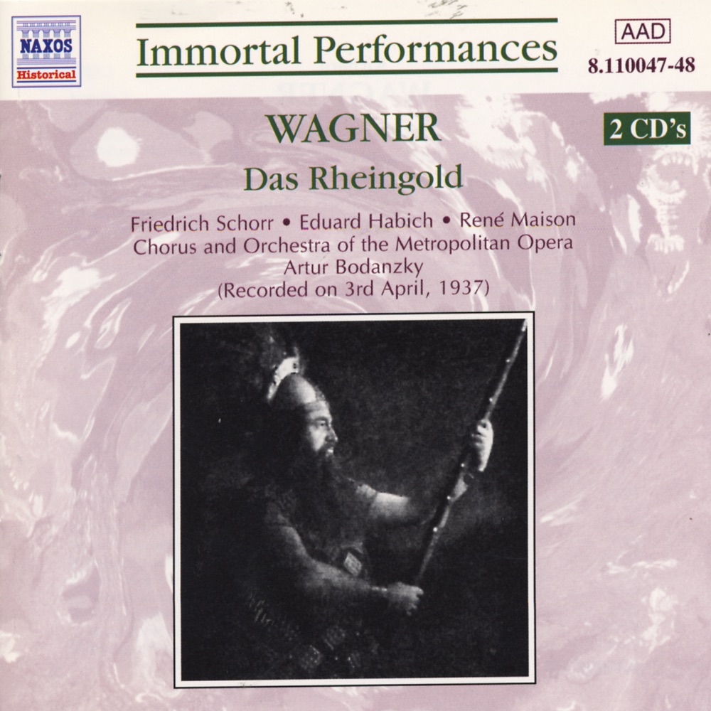 Обложка альбома «Wagner: Das Rheingold (Ring Cycle 1) (1937)» — Eduard Habich, The Metropolitan Opera Chorus & The Metropolitan Opera Orchestra