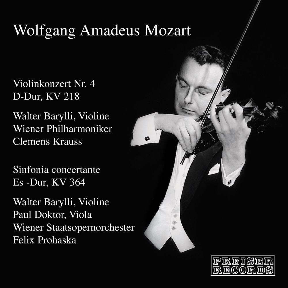 Обложка альбома «Mozart: Violinkonzert & Sinfonia Concertante» — Walter Barylli, Orchestra of the Vienna State Opera & Felix Prohaska