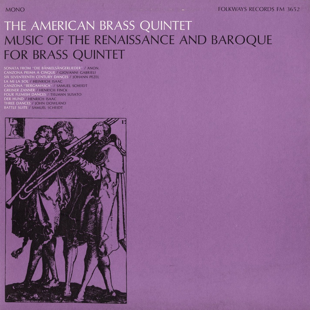 Обложка альбома «Music of the Renaissance and Baroque for Brass Quintet» — The American Brass Quintet
