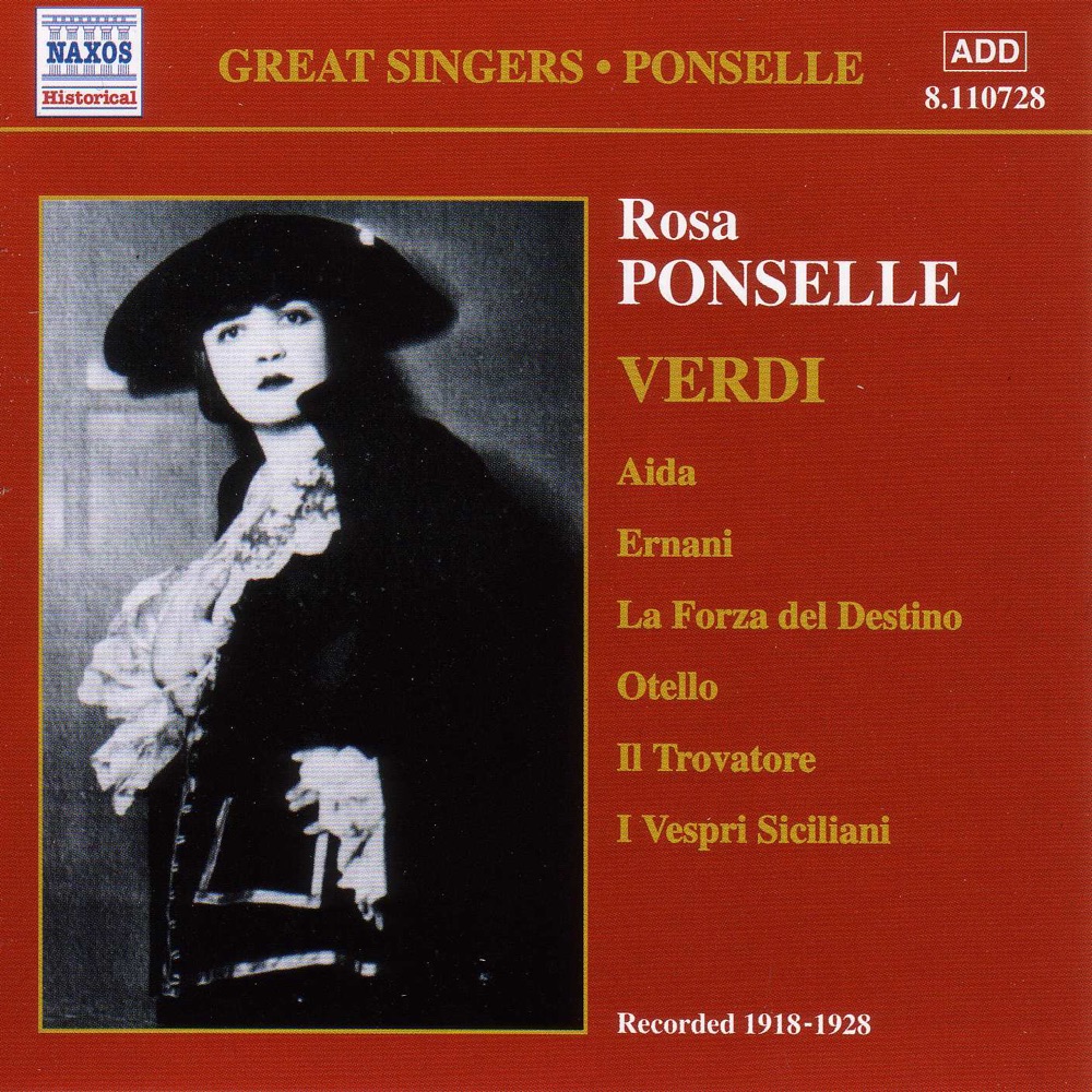 Обложка альбома «Rosa Ponselle Sings Verdi (Historical Recordings 1918-1928)» — Rosa Ponselle
