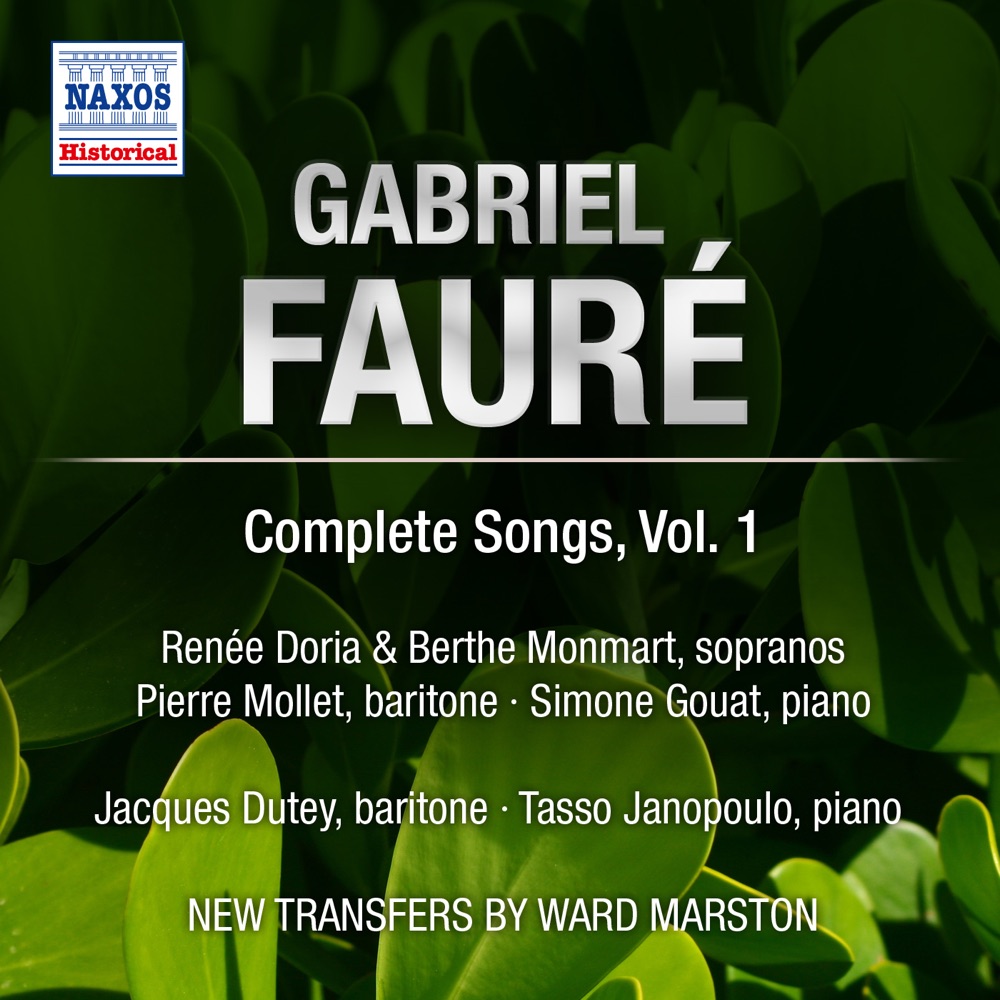 Обложка альбома «Faure: Complete Songs, Vol. 1» — Renee Doria