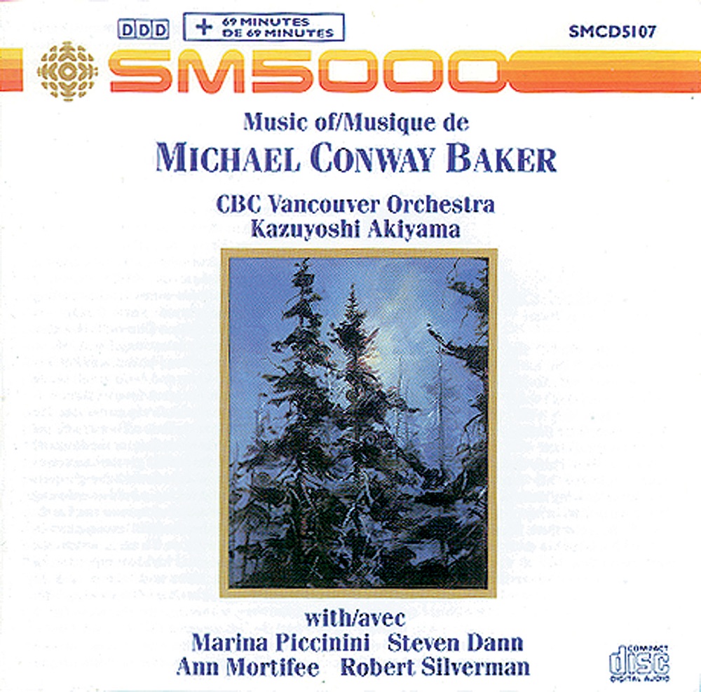 Обложка альбома «Conway Baker: Music of Conway Baker» — Kazuyoshi Akiyama, CBC Vancouver Orchestra, Marina Piccinini, Steven Dann, Ann Mortifee & Robert Silverman
