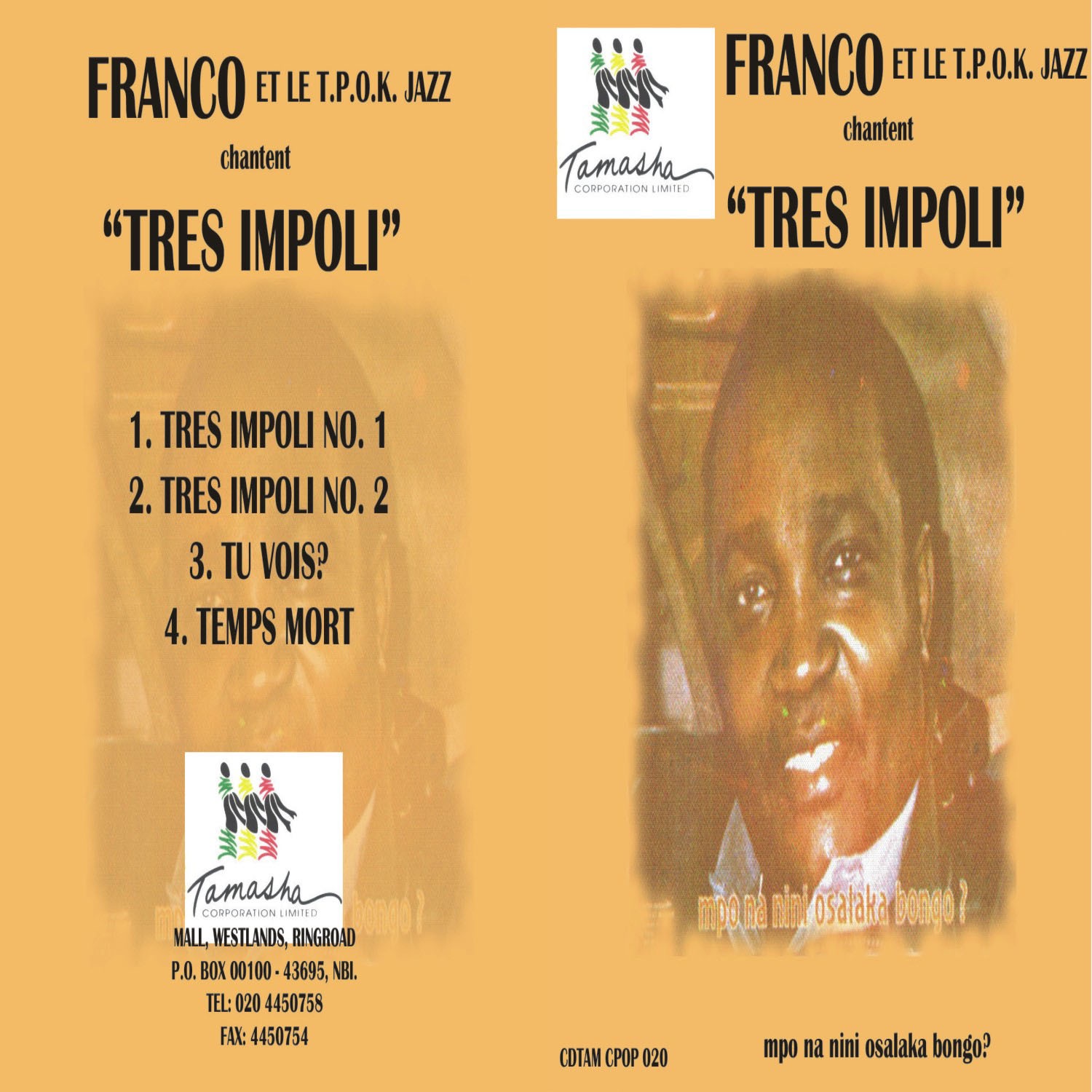 Franco Luambo Makiadi et le T - Mamou tu vois (1984-1985-1986