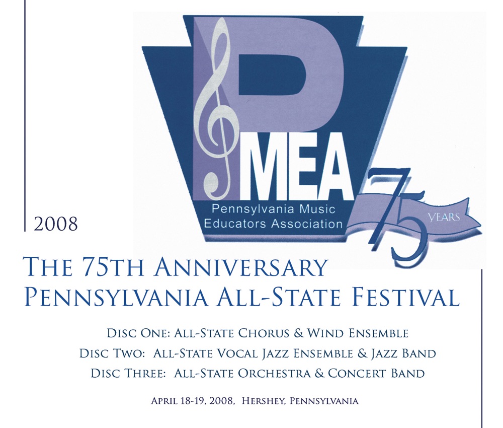 Обложка альбома «PMEA Pennsylvania 2008 All-State Festival Vocal Jazz Ensemble Jazz Band» — All-State Vocal Jazz Ensemble, Larry Lapin, All-State Jazz Band & Denis DiBlasio