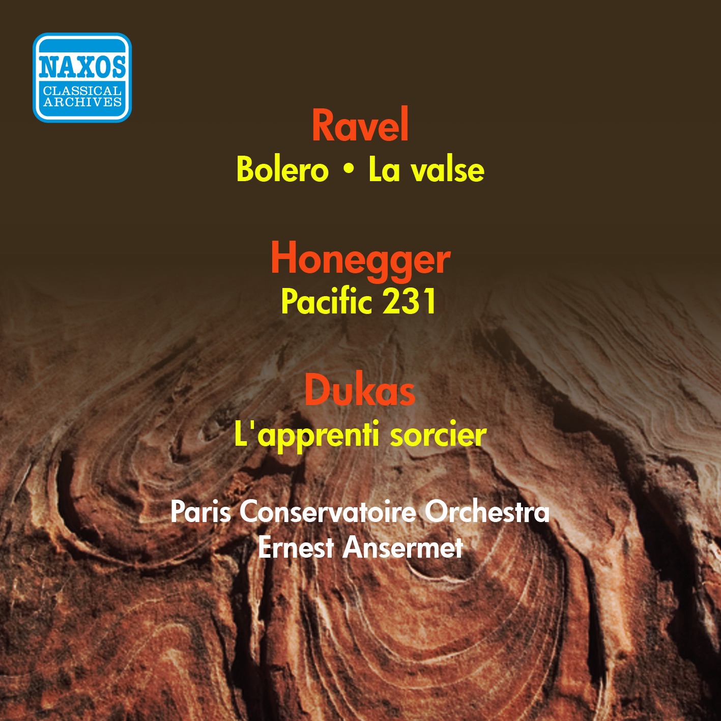 Ravel, M.: Bolero - Honegger, A.: Pacific 231 - Dukas, P.: The Sorcerer's Apprentice - Ravel, M.: La Valse (Ansermet) (1954)