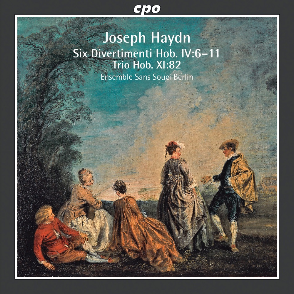 Обложка альбома «Haydn: 6 Divertimenti, Hob.IV:6-11 - Trio Hob.XI:82» — Ensemble Sans Souci Berlin
