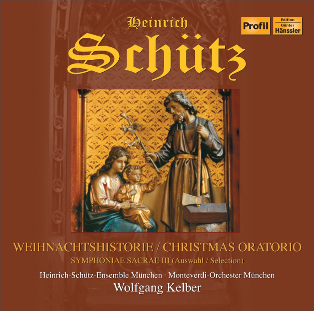 Обложка альбома «Schutz, H.: Christmas Oratorio, SWV 435» — Elisabeth Graf, Rainer Seifert, Klaus Eibensteiner, Michael Schopper, Bernhard Hirtreiter, Michael Mantaj, Munich Monteverdi Orchestra, Wolfgang Kelber, Mona Spägele, Joachim Epple, Matthias Ettmayr, Anton Miischl & Heinrich-Schutz Ensemble Munich