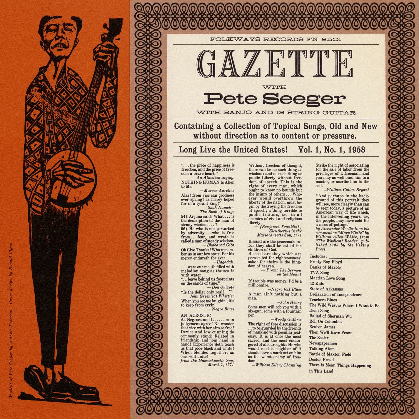 Pete Seeger – Gazette, Vol. 1 Cover