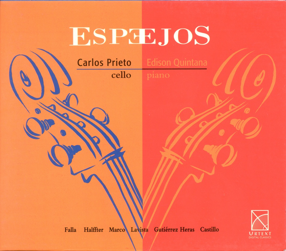 Обложка альбома «Cello Recital: Prieto, Carlos Miguel - Falla, M. De - Halffter, E. - Marco, T. - Lavista, M. - Heras, J.G. - Castillo, M. (Mirrors)» — Carlos Miguel Prieto & Edison Quintana