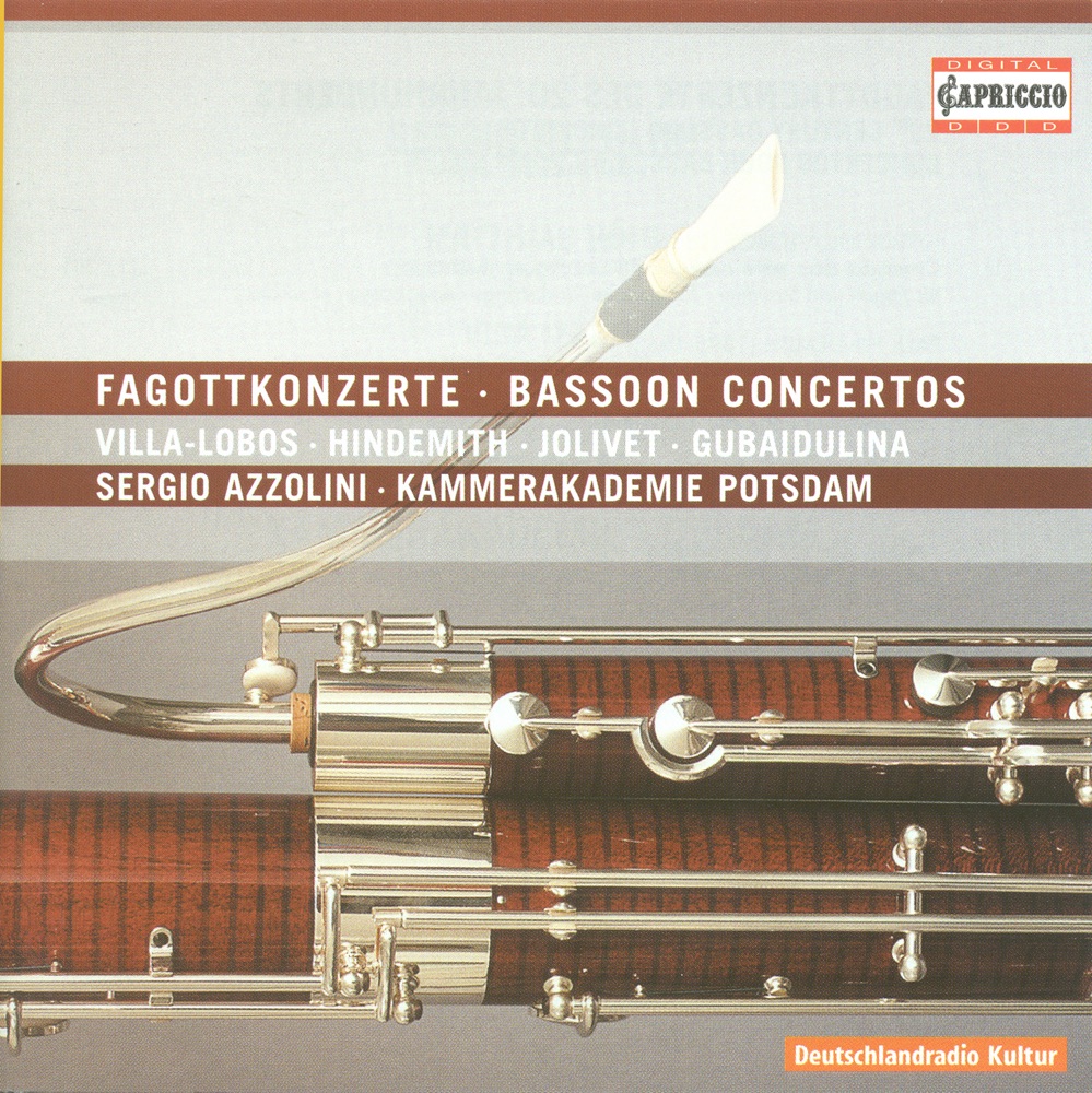 Обложка альбома «Villa-Lobos, Hindemith, Jolivet & Gubaidulina: Bassoon Concertos» — Maurice Bourgue, Sergio Azzolini & Kammerakademie Potsdam