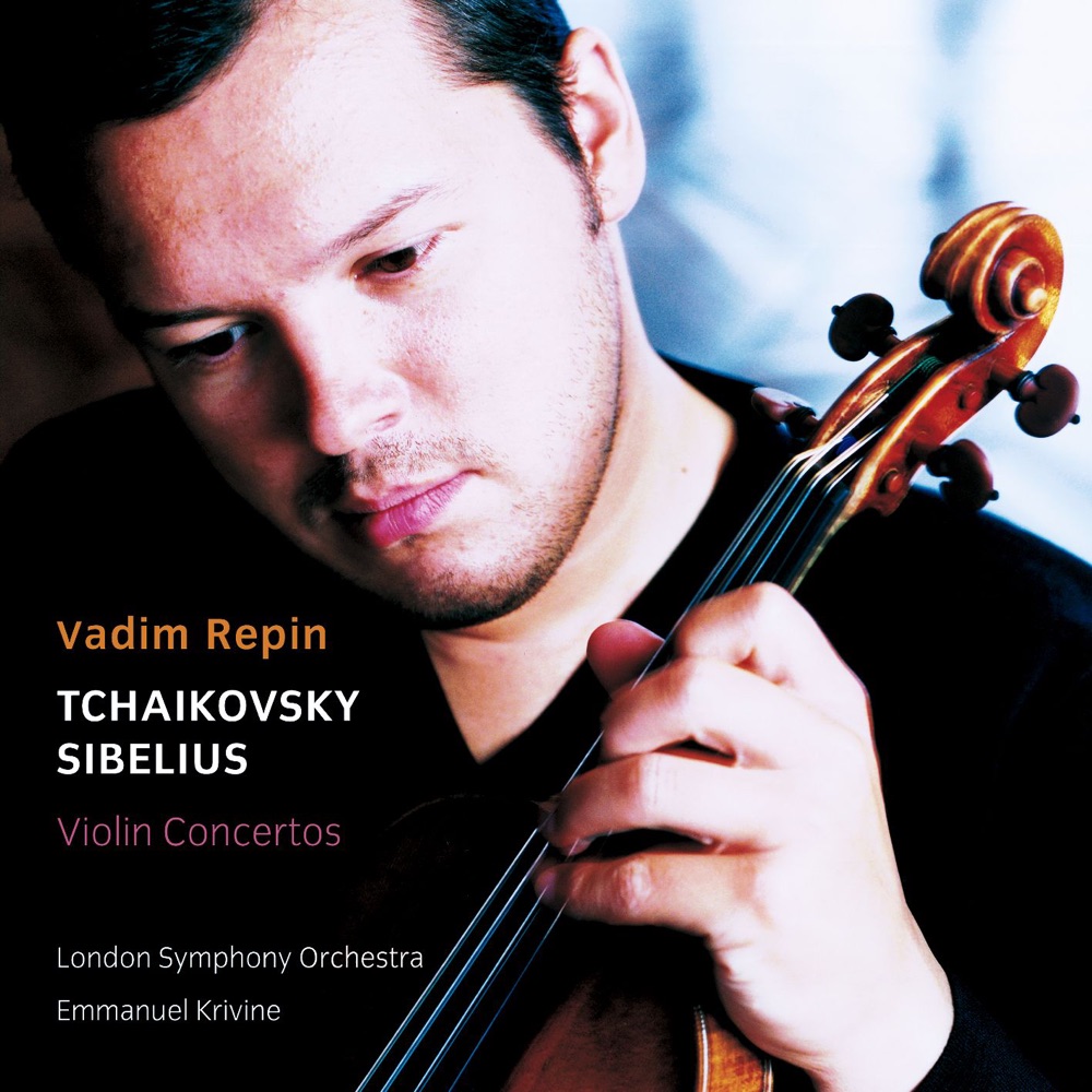 Обложка альбома «Tchaikovsky & Sibelius: Violin Concertos» — Emmanuel Krivine & Vadim Repin