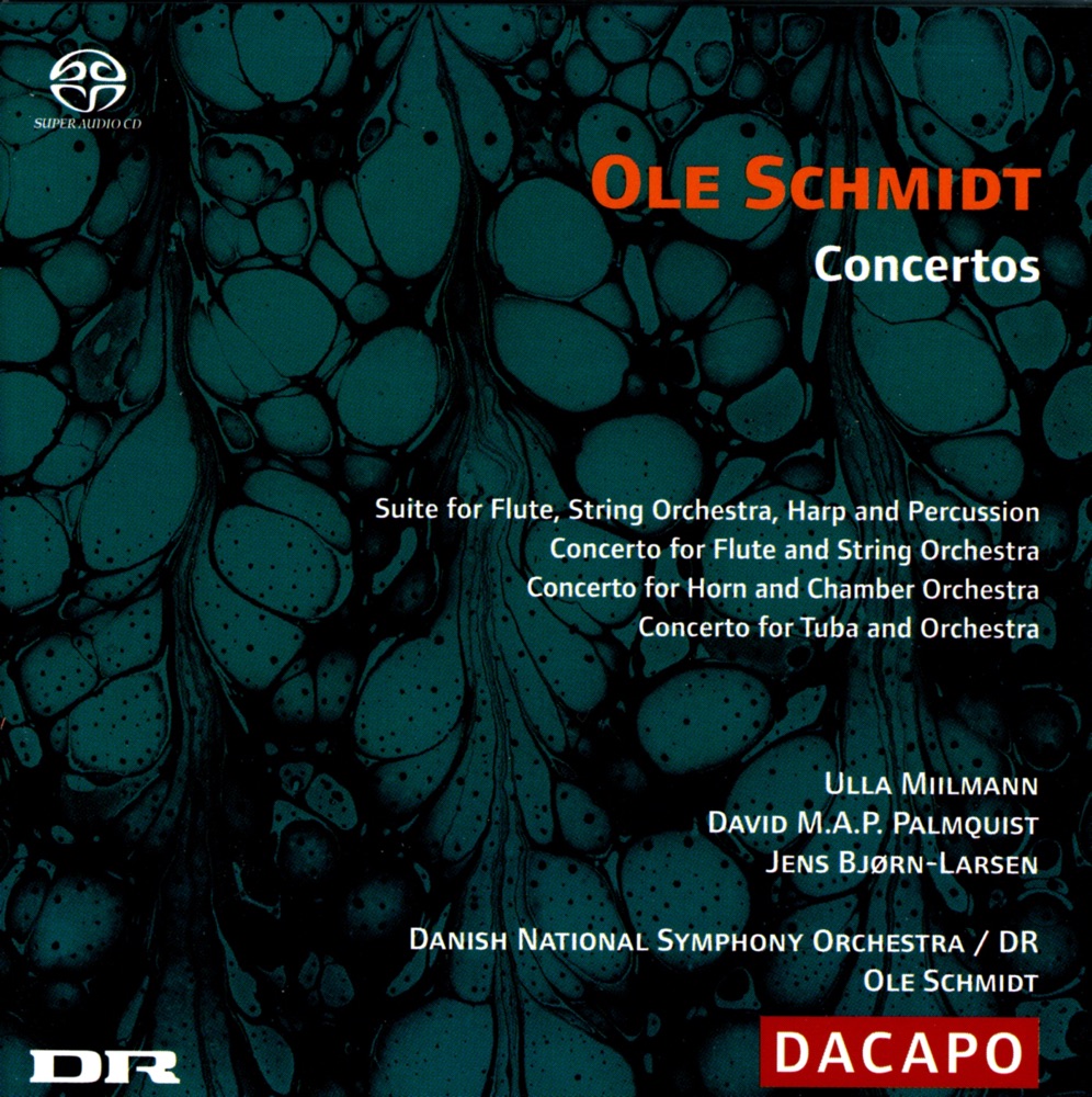 Обложка альбома «Schmidt: Concertos» — Ulla Miilmann, Ole Schmidt, Danish National Symphony Orchestra, David M.A.P Palmquist & Jens Bjorn-Larsen