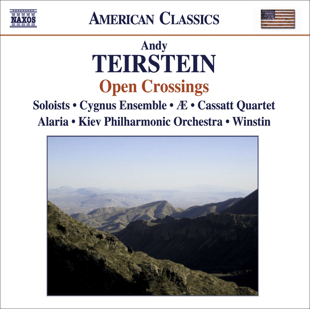 Обложка альбома «Open Crossings - Teirstein: Kopanitza, Invention, What Is Left of Us, Suite & Maramures» — Andy Teirstein, Yuri Vodovoz & Cygnus Ensemble