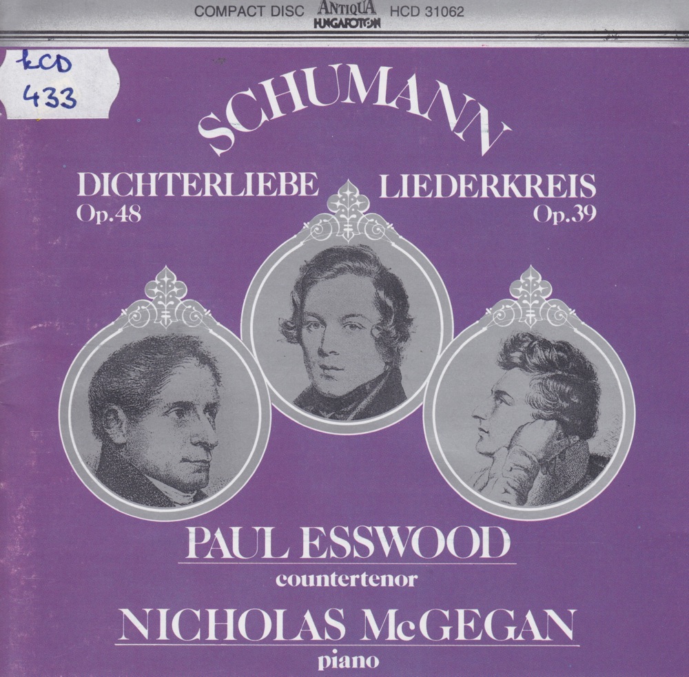 Обложка альбома «Dichterliebe Op.48, Liederkreis Op.39» — Paul Esswood & Nicolas McGegan