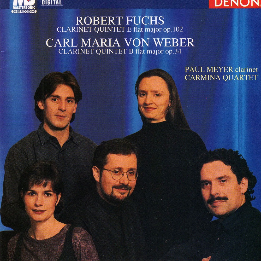 Обложка альбома «Fuchs & Weber: Clarinet Quintets» — Paul Meyer & Carmina Quartet