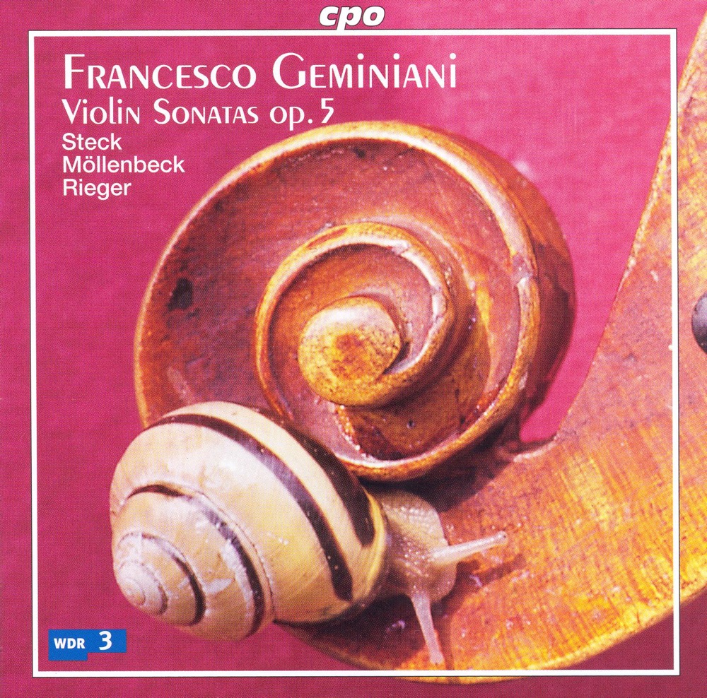 Обложка альбома «Geminiani: Violin Sonatas, Op. 5 (Arr. from Cello Sonatas, Op. 5)» — Anton Steck, Markus Möllenbeck & Christian Rieger
