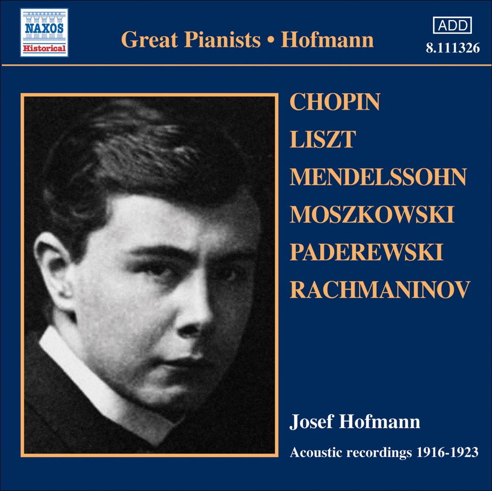 Обложка альбома «Josef Hofmann: Historical Recordings (1916-1923)» — Josef Hofmann