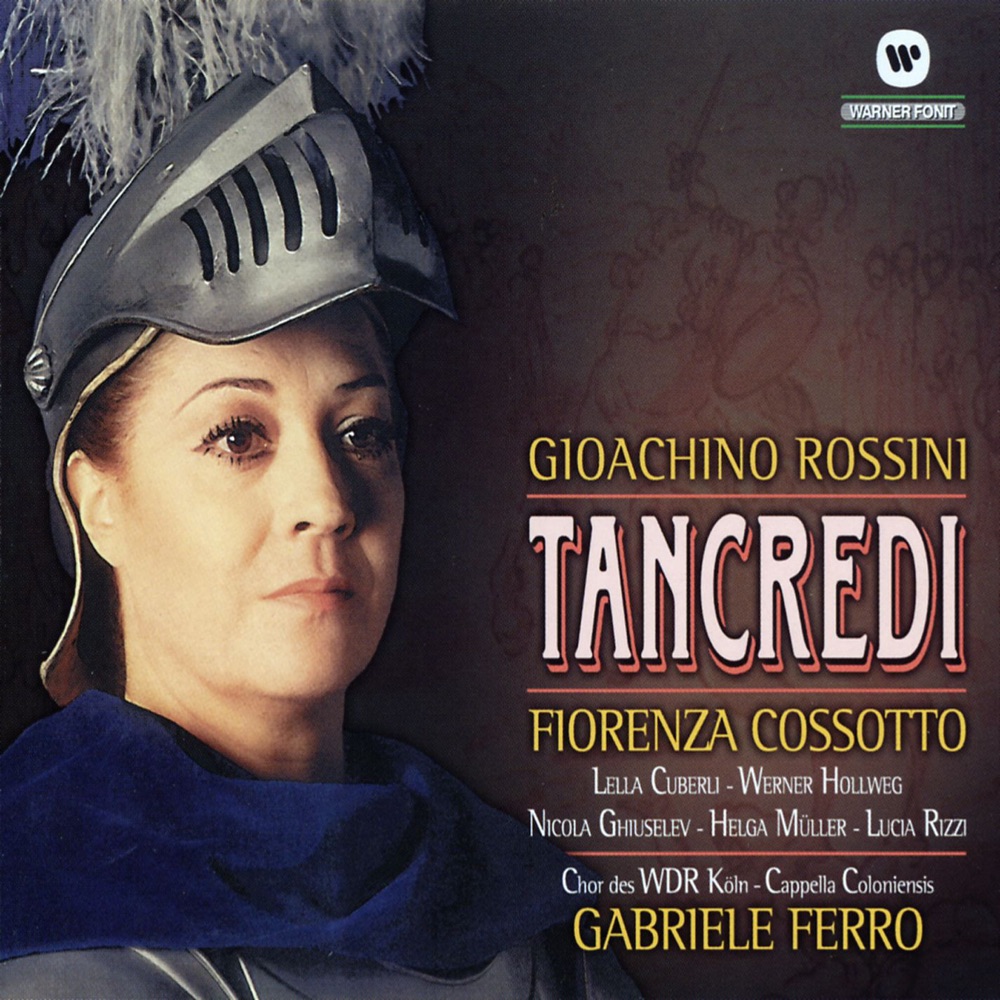 Обложка альбома «Rossini: Tancredi» — Cappella Coloniensis, Coro della WDR Koln, Fiorenza Cossotto, Gabriele Ferro, Helga Muller, Herbert Schernus, Lella Cuberli, Lucia Rizzi, Nicola Ghiuselev & Werner Hollweg