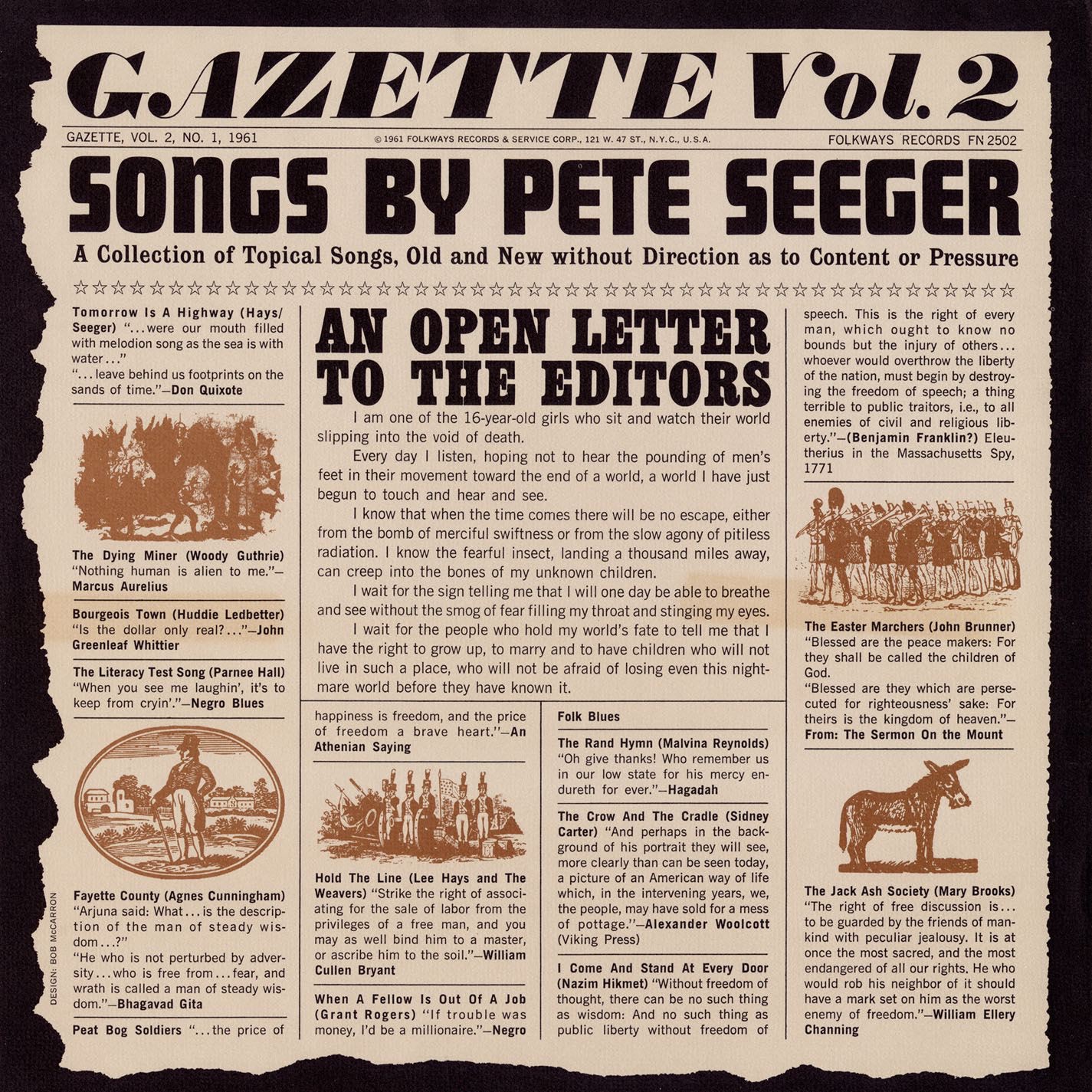 Pete Seeger – Gazette, Vol. 2 Cover