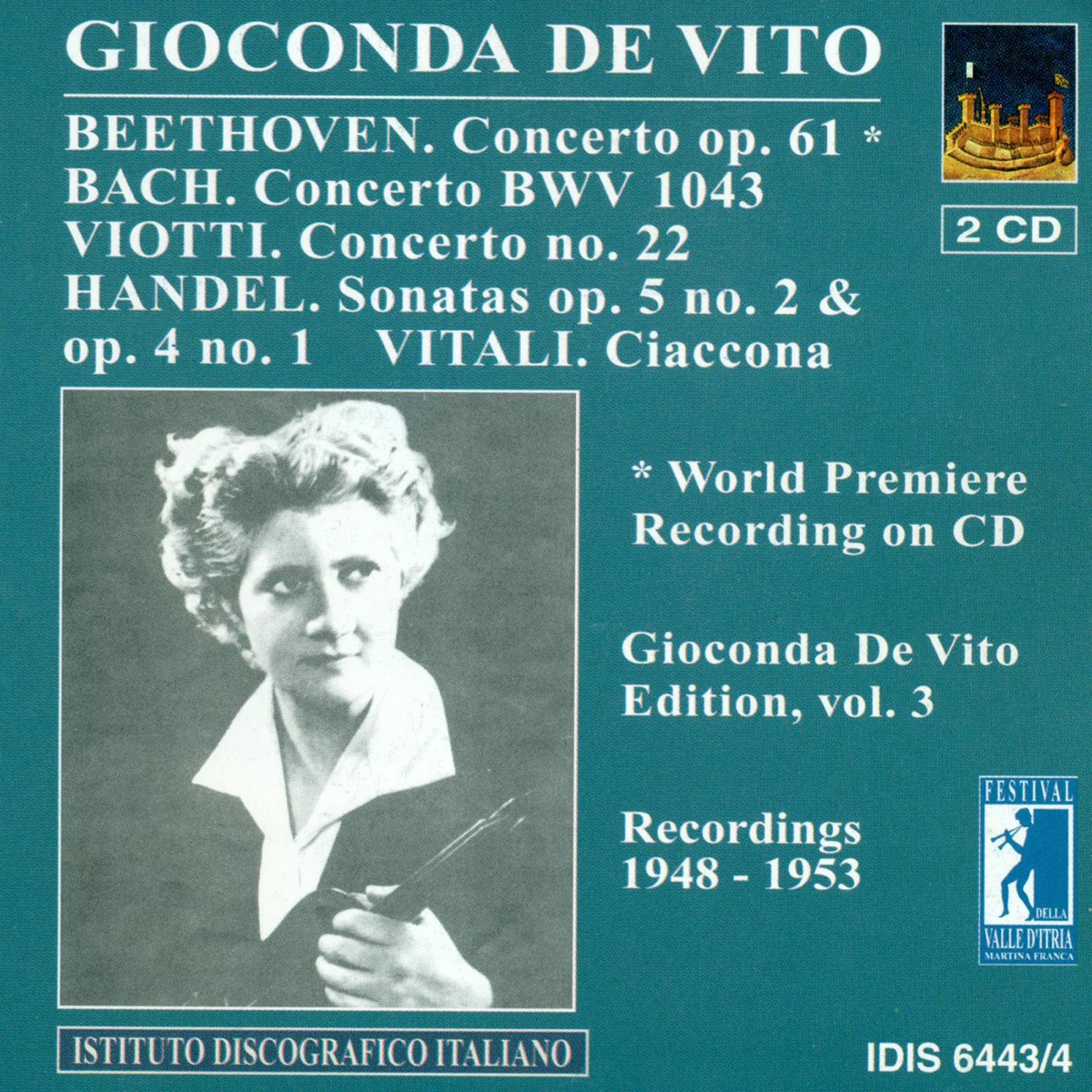 Beethoven, L. Van: Violin Concerto, Op. 61 - Viotti, G.B.: Violin Concerto No. 22 (Gioconda De Vito Edition, Vol. 3) (1948-1953)