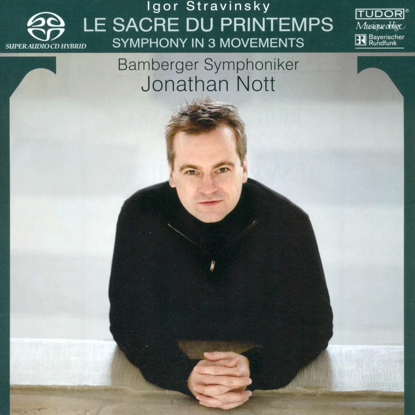 Stravinsky: The Rite of Spring & Symphony In 3 Movements by Jonathan Nott & Bamberg Symphony Orchestra album cover
