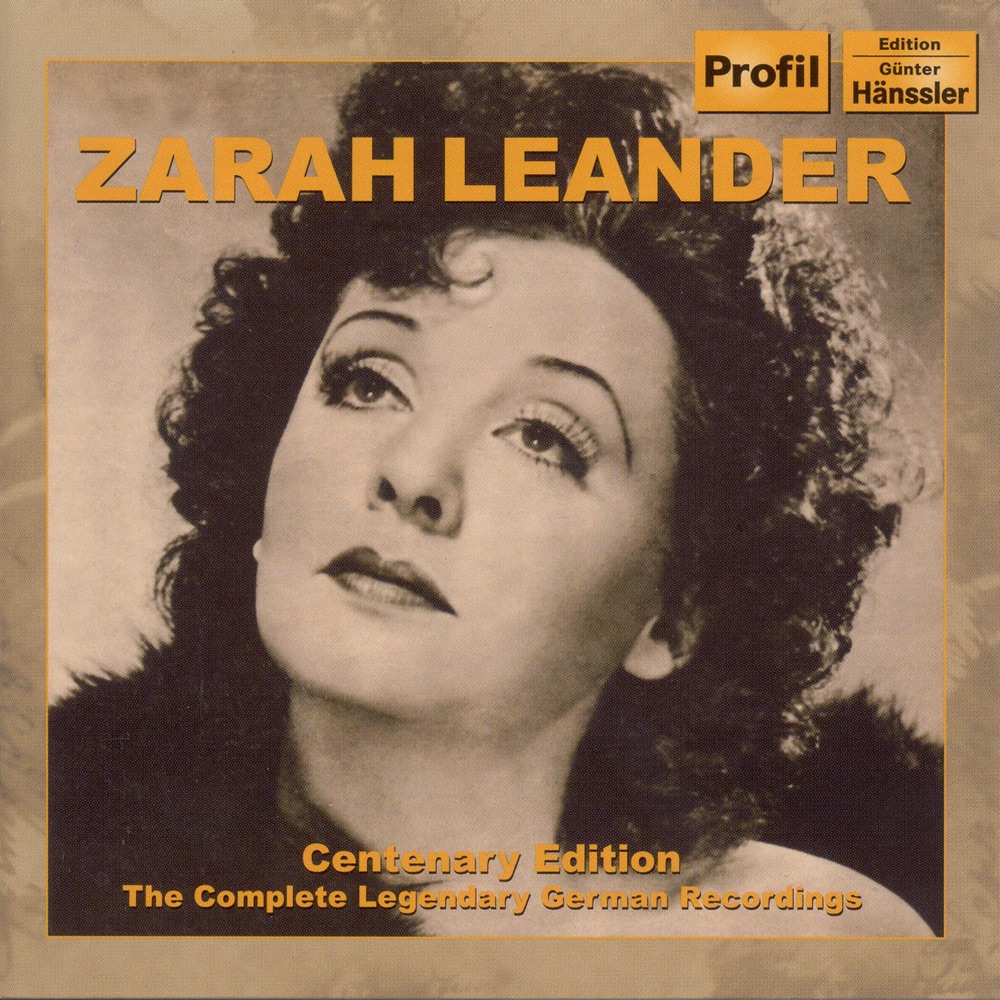 Обложка альбома «Leander, Zarah: Centenary Edition - the Complete Legendary German Recordings (1936-1952)» — Metropol Vocalists, UFA Sound Film Orchestra, Zarah Leander, Lothar Brühne, Studio Orchestra, Einar Groth, Theo Mackeben, Boris Romanoff Balalaika Orchestra, UFA Sound Film Choir, Nico Dostal, Michael Jary, Gerhard Gregor, NWDR Sinfonieorchester, Sunshine Quartet, The Rias Dance Orchestra, Odeon Kunstlerorchester & Werner Schmidt-Boelcke