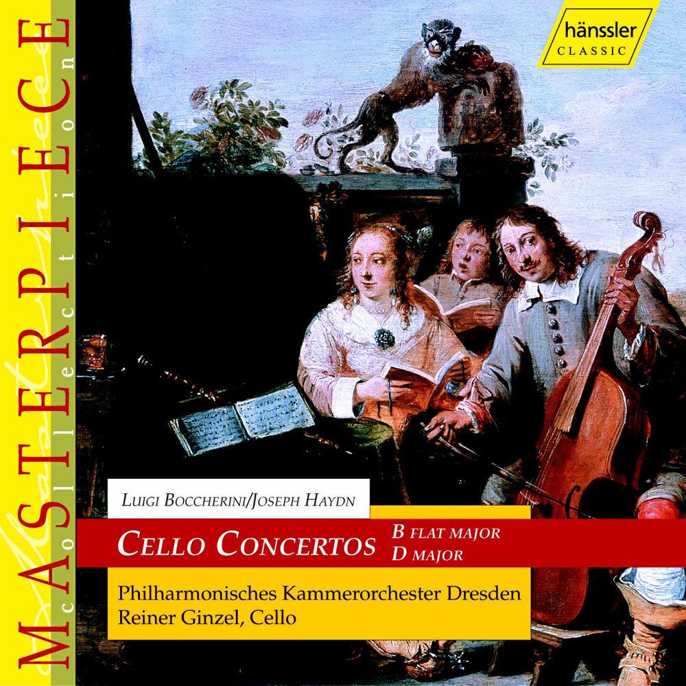 Обложка альбома «Boccherini: Cello Concerto In B Flat Major - Haydn: Cello Concerto In D Major» — Reiner Ginzel & Dresden Philharmonic Chamber Orchestra