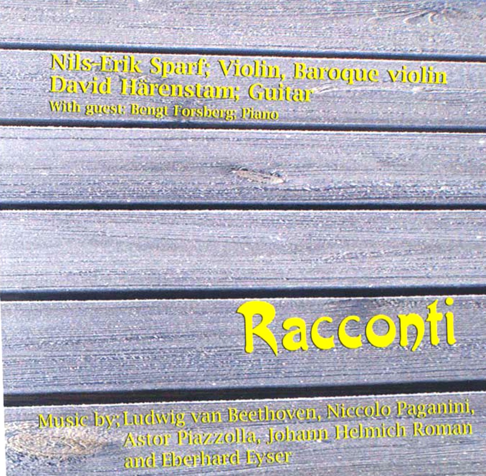 Обложка альбома «Racconti» — Nils-Erik Sparf, David Härenstam, Sparf-Harenstam Duo & Bengt Forsberg