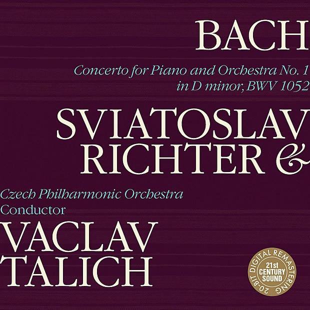 Обложка альбома «Bach: Piano Concerto No. 1, BWV 1052» — Sviatoslav Richter, Václav Talich & Czech Philharmonic