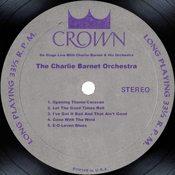 On Stage Live With Charlie Barnet & His Orchestra