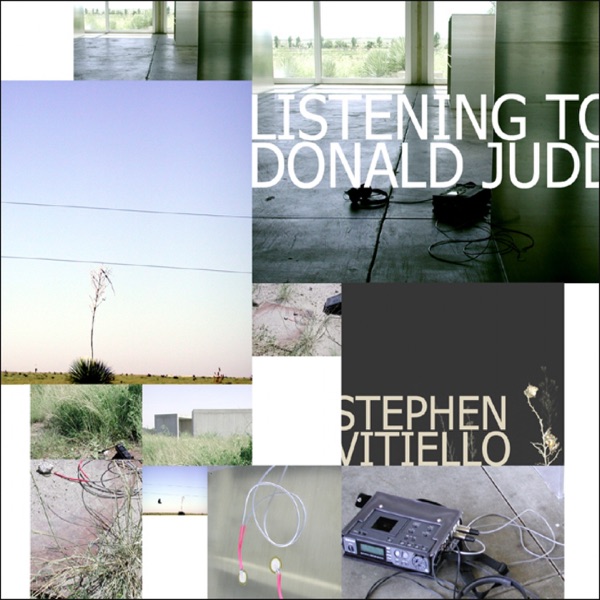 listening to Donald Judd