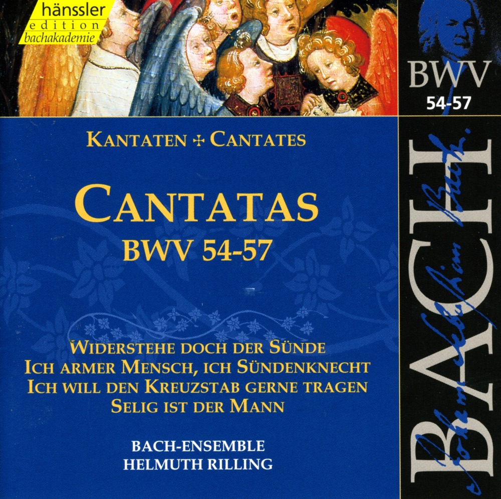 Обложка альбома «Bach, J.S.: Cantatas, Bwv 54-57» — Julia Hamari, Gächinger Kantorei Stuttgart, Helmuth Rilling, Stuttgart Bach Collegium, Adalbert Kraus, Dietrich Fischer-Dieskau, Arleen Auger & Walter Heldwein