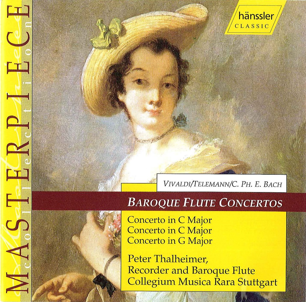 Обложка альбома «Vivaldi - Telemann - Bach, C.P.E.: Baroque Flute Concertos» — Peter Thalheimer & Stuttgart Collegium Musica Rara
