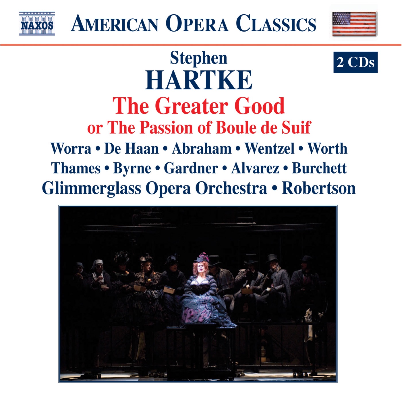 Hartke: The Greater Good by Christine Abraham, Glimmerglass Opera Orchestra & Stewart Robertson album cover