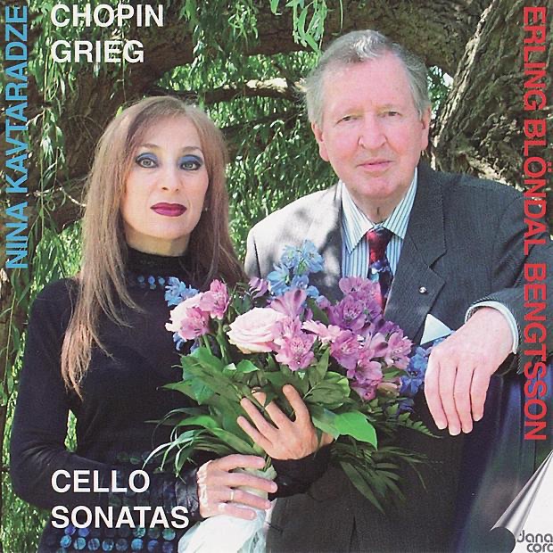 Обложка альбома «Chopin & Grieg: Cello Sonatas» — Nina Kavtaradze & Erling Blöndal Bengtsson