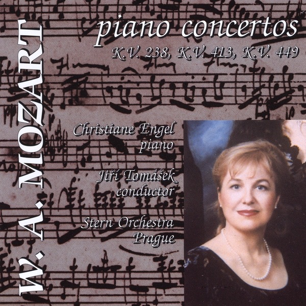 Обложка альбома «Mozart Piano Concertos: Concerto No. 6 in B major, KV 238; Concerto No. 11 in F major, KV 413; Concerto No. 14 in E flat, KV 449» — Jiri Tomasek, Christiane Engel & The Stern Orchestra