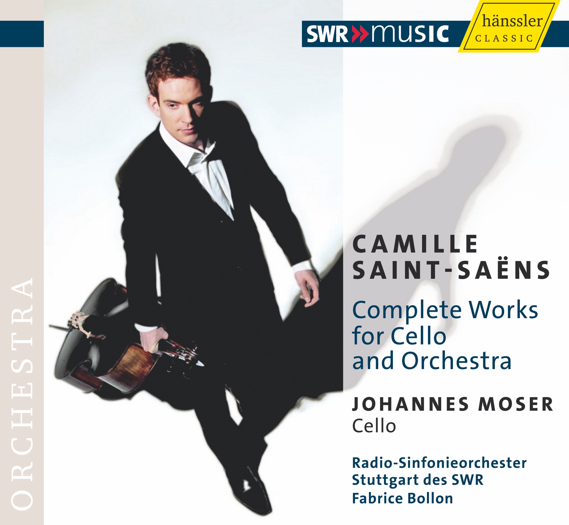 Saint-Saens, C.: Cello Concertos Nos. 1 and 2 - Suite In D Minor - Allegro Appassionato - the Swan by Johannes Moser, Fabrice Bollon & Stuttgart Radio Symphony Orchestra album cover