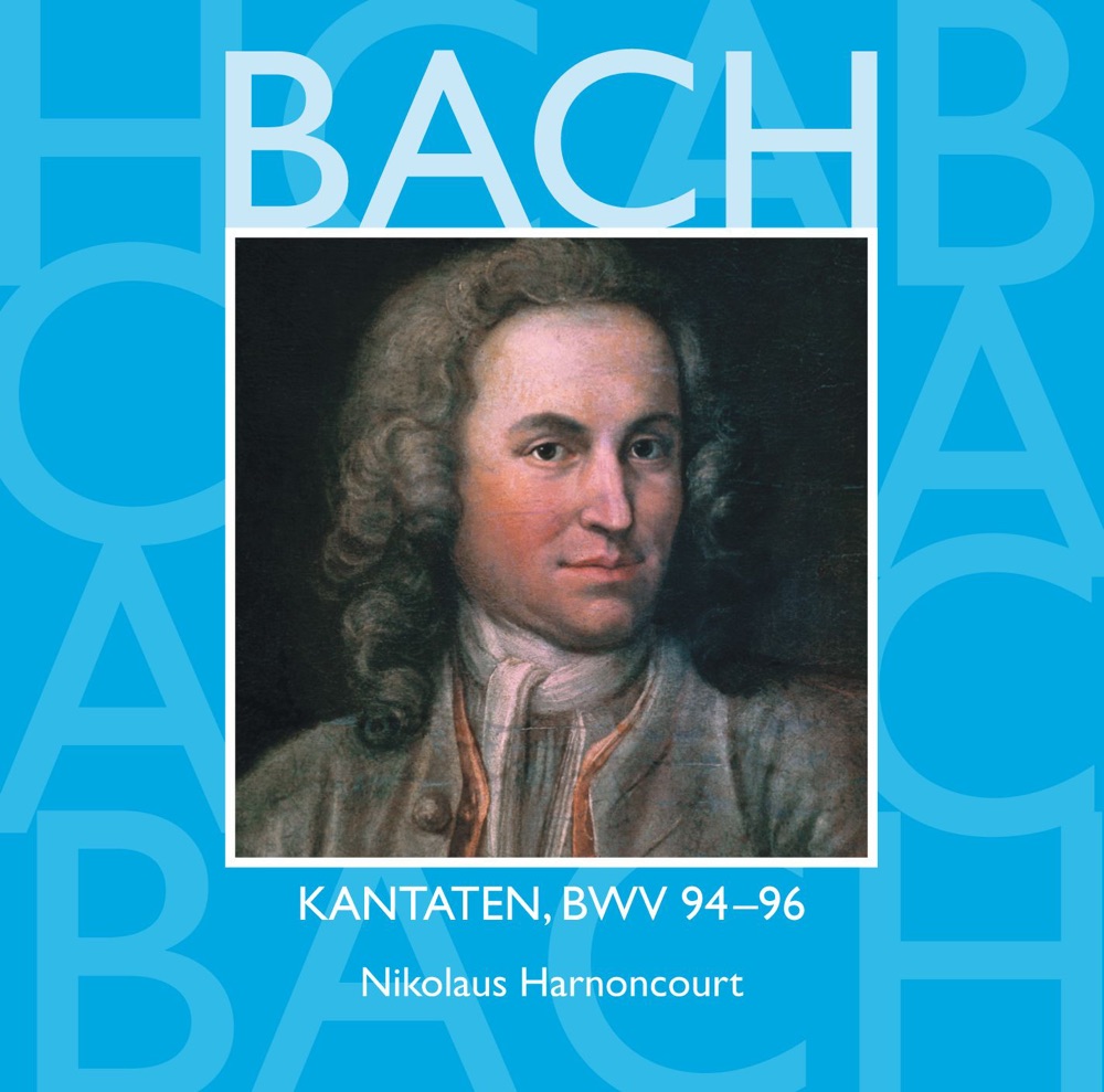 Обложка альбома «Bach, JS: Sacred Cantatas BWV Nos 94 - 96» — Concentus Musicus Wien, Gerhard Schmidt-Gaden, Kurt Equiluz, Nikolaus Harnoncourt, Philippe Huttenlocher, Tölzer Knabenchor & Wilhelm Wiedl