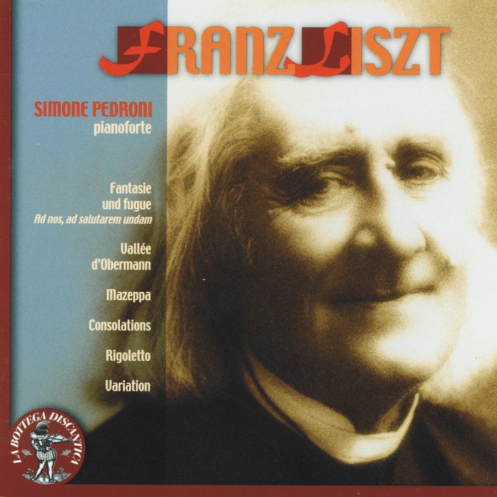 Обложка альбома «Franz Liszt: Fantasie und Fugue, Vallée d'Obermann, Mazeppa, Consolations, Rigoletto & Variation» — Simone Pedroni