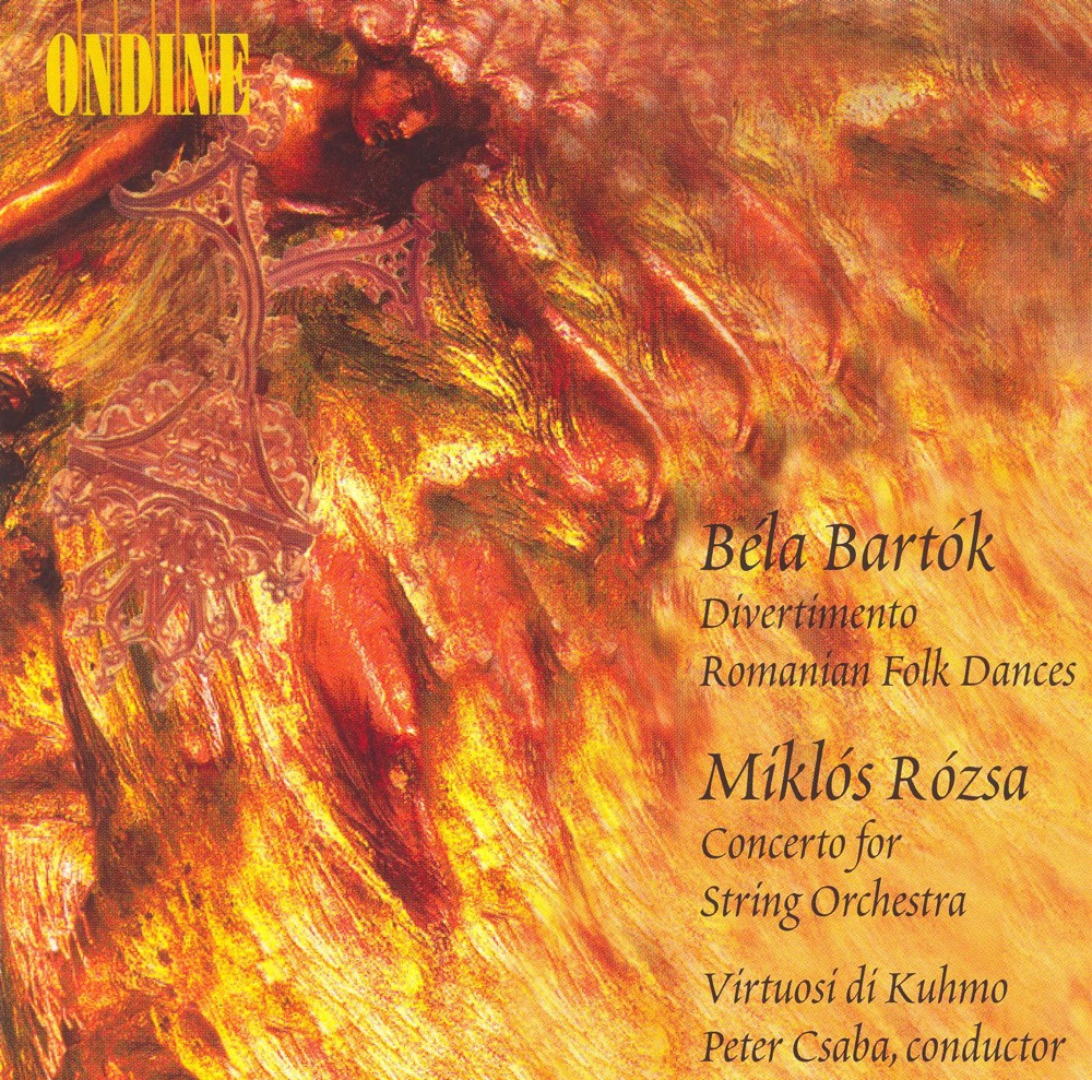 Обложка альбома «Bartok: Divertimento, Romanian Folk Dances - Rozsa, M: Concerto for Strings» — Peter Csaba & Virtuosi Di Kuhmo