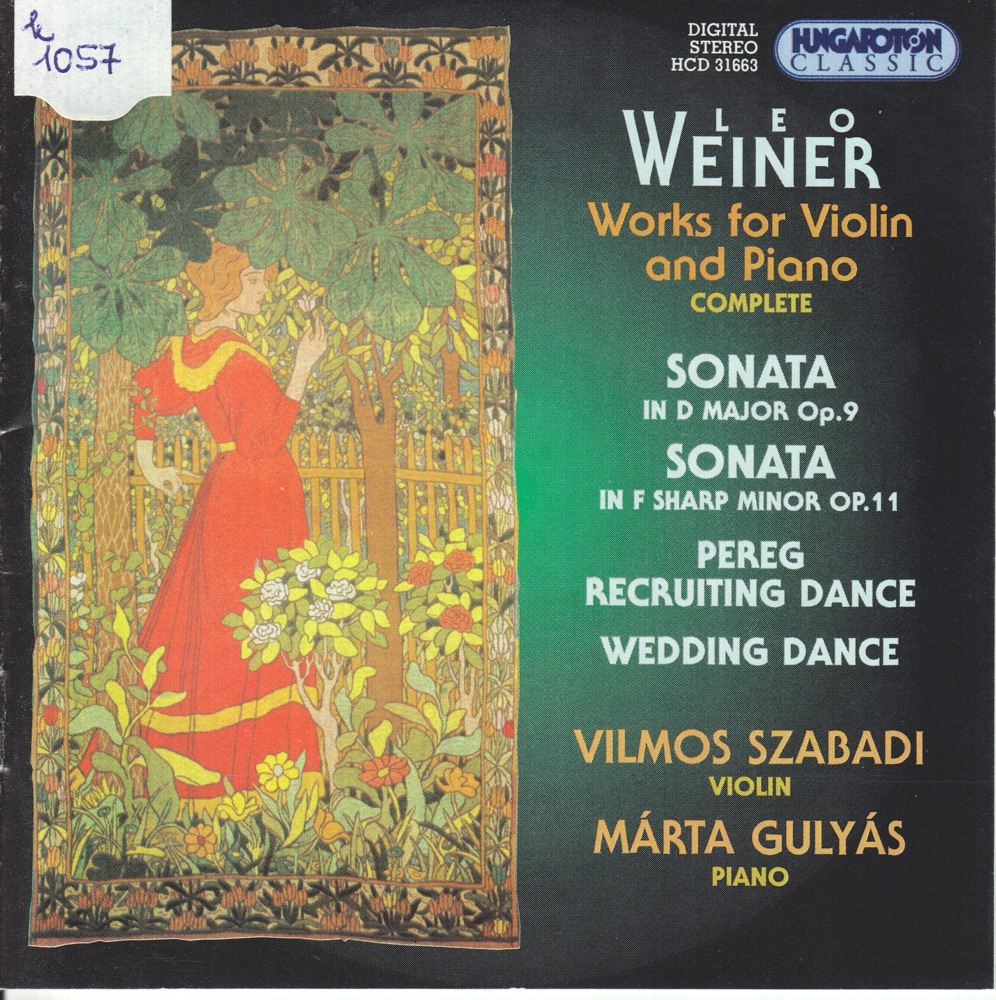 Обложка альбома «Works For Violin And Piano» — Vilmos Szabadi & Márta Gulyás