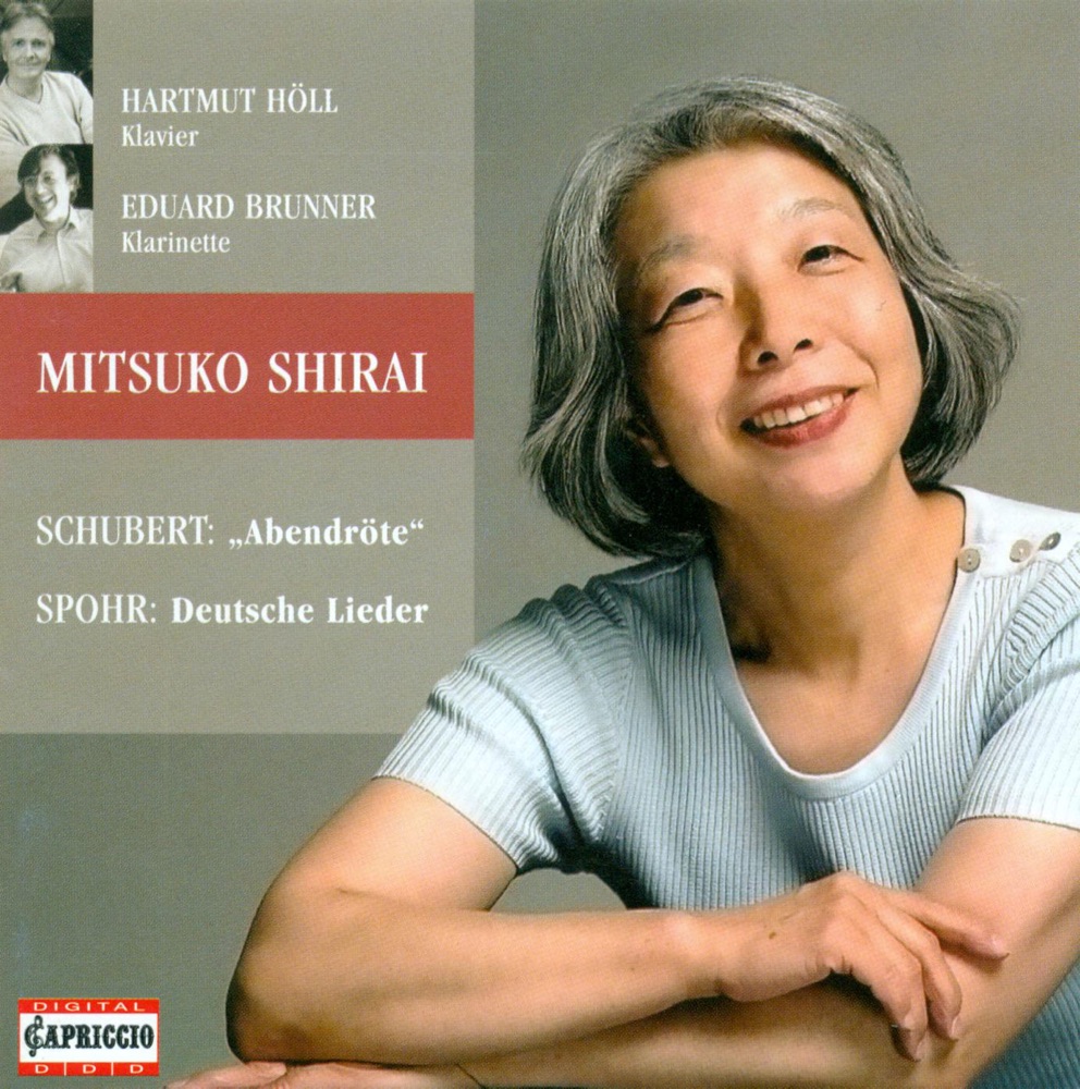 Обложка альбома «Vocal Recital: Shirai, Mitsuko - Schubert, F. - Spohr, L.» — Mitsuko Shirai, Hartmut Holl & Eduard Brunner