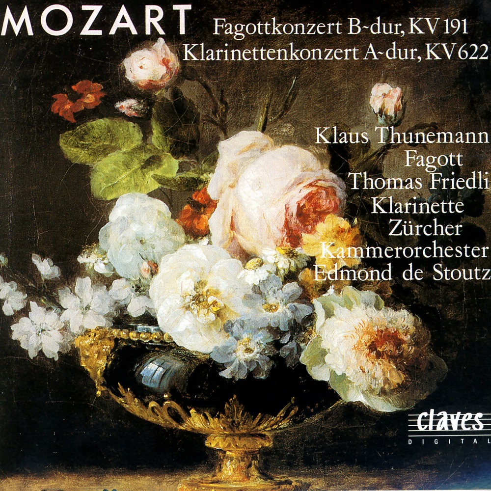 Обложка альбома «Mozart: Bassoon & Clarinet Concertos» — Klaus Thunemann, Thomas Friedli, Edmond de Stoutz & Zurich Chamber Orchestra