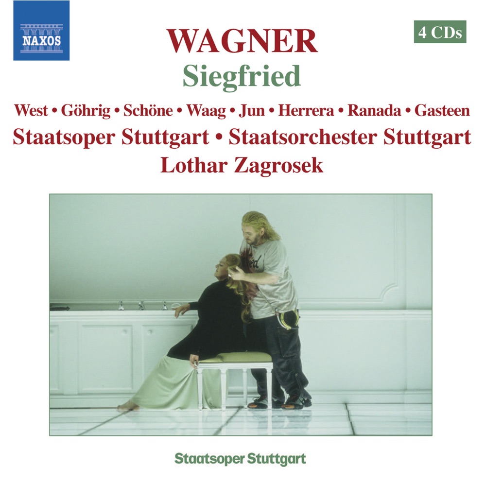 Обложка альбома «Wagner: Siegfried (Ring Cycle 3)» — Gabriela Herrera, Heinz Gohrig, Helene Ranada, Jon Frederic West, Lothar Zagrosek, Stuttgart State Opera Orchestra & Wolfgang Schone