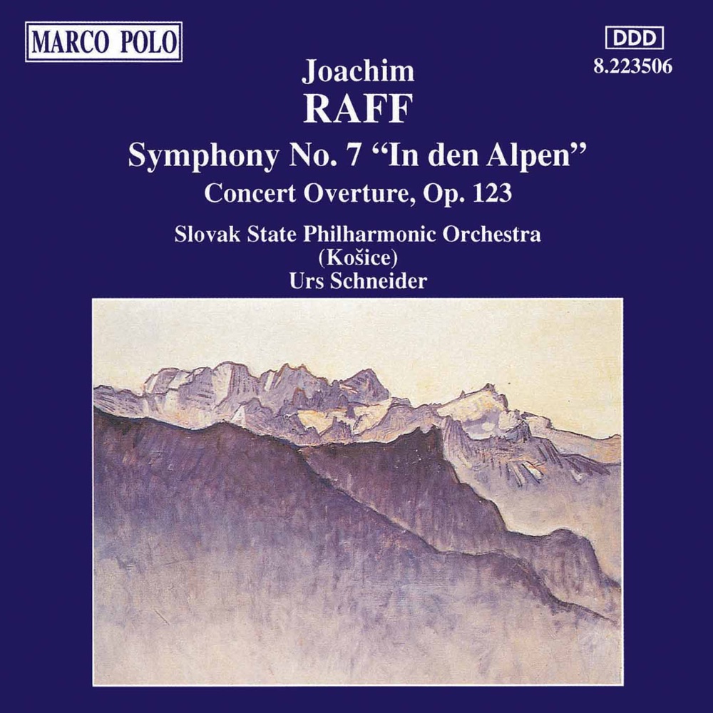 Обложка альбома «Raff: Symphony No. 7 & Concert Overture, Op. 123» — Slovak State Philharmonic Orchestra & Urs Schneider