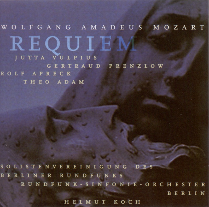 Обложка альбома «Mozart: Requiem» — Helmut Koch, Rundfunk-Sinfonieorchester Berlin, Berlin Radio Soloists, Gertraud Prenzlow, Jutta Vulpius, Rolf Apreck & Theo Adam